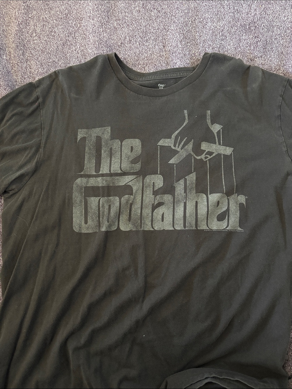 GAP Men’s Black Graphic ‘The Godfather’ Crew Tee